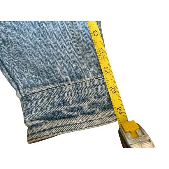 Vintage 90s Mickey Inc. Denim Long Sleeve Shirt - Extra Large - Rare! - Picture 13 of 14